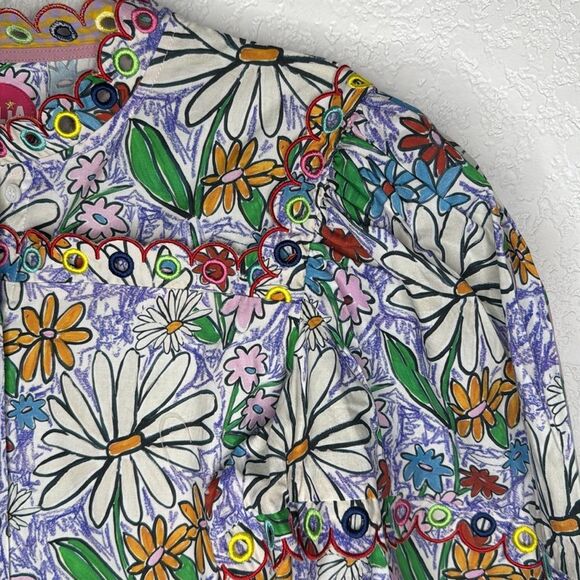 NWT Celia B Oliver MIDI Dress in Embroidered Floral Crayon XL - Picture 7 of 16